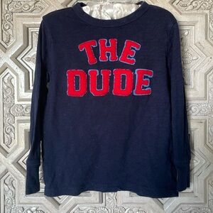 Size 3 Crewcuts Jcrew Kids Chenille Letters The Dude LS Tee